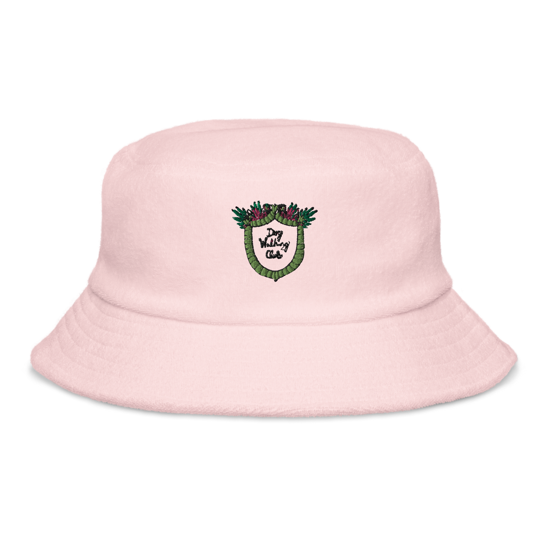 Official Dog Walking Club Terry Cloth Embroidered Bucket Hat
